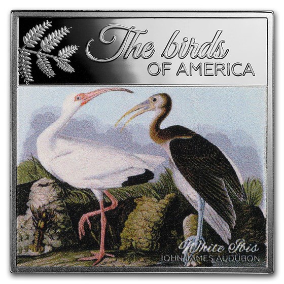 2017 Rep. of Cameroon Silver The Birds of America (White Ibis) 2017 Rep. of Cameroon Silver The Birds of America (White Ibis)